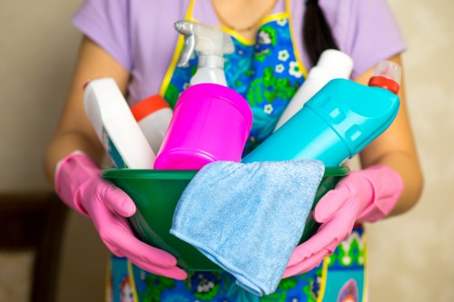 Local office cleaning team managing a South London business space