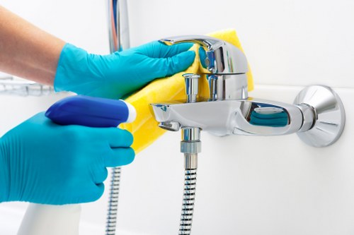 Professional cleaners preparing a property for handover in Brixton