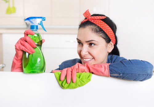 Local cleaner preparing a Brixton Airbnb for the next guest arrival